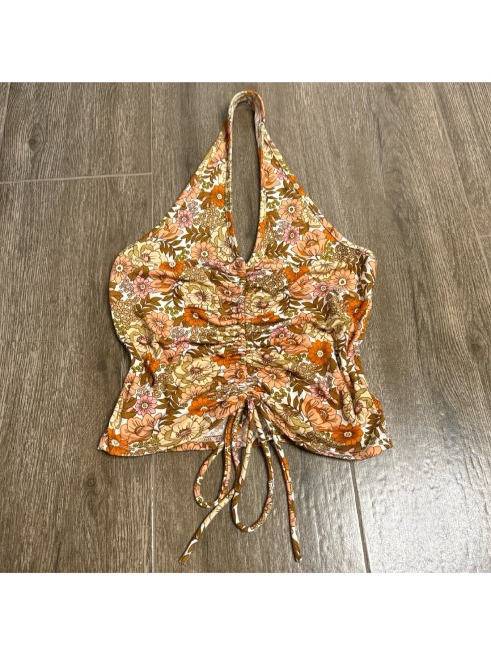 Vibe Sportswear Retro 70s Halter Top Vintage Style Size S
